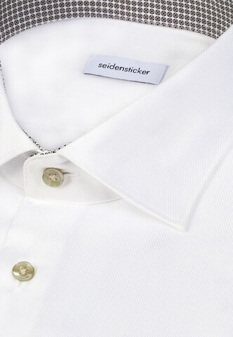SEIDENSTICKER Slim Fit Businesshemd 'Schwarze Rose' in Weiß