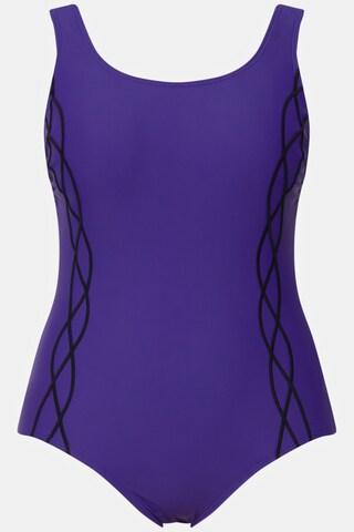 Ulla Popken Swimsuit in Purple: front