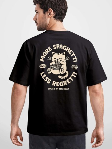 Neverless Shirt 'spaghetti' in Black