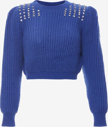 Pull-over faina en bleu : devant