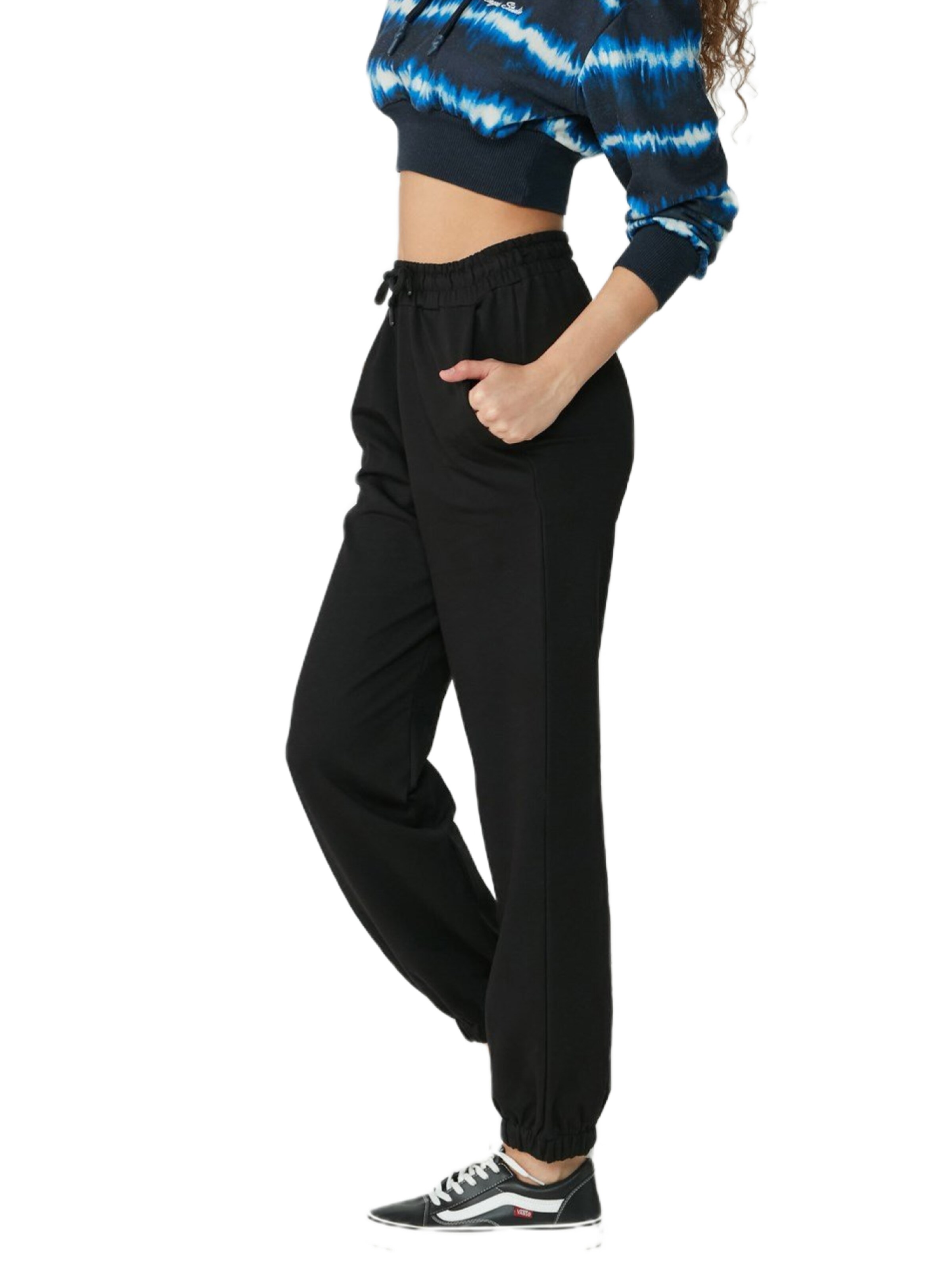 C&City Tapered Broek in Zwart