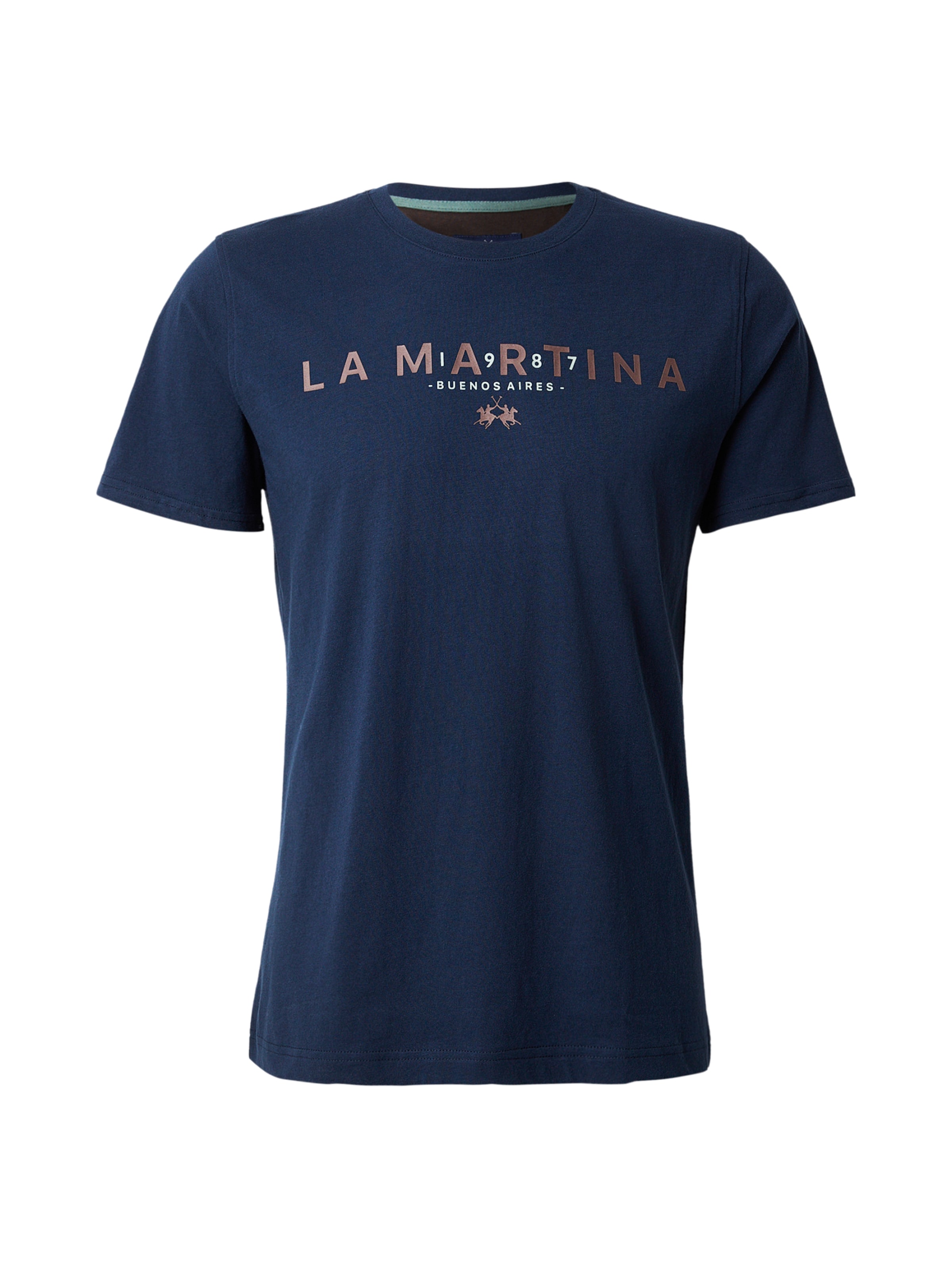 La Martina Тениска в синьо: отпред