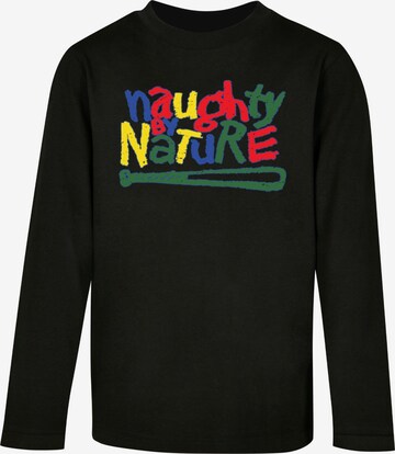 Merchcode Shirt 'Naughty By Nature' in Zwart: voorkant