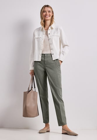 Coupe slim Pantalon à plis STREET ONE en vert