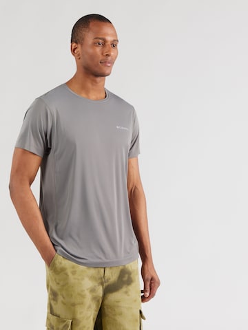 COLUMBIATehnička sportska majica 'Zero Rules™' - siva boja: prednji dio