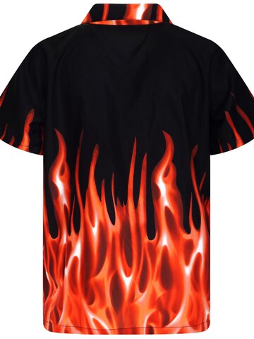 King Kameha Shirt 'Flames'‌‌ in Orange