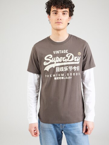 Superdry Футболка в Серый: спереди