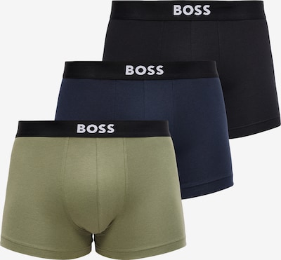 Boxer trumpikės 'David Beckham' iš BOSS, spalva – tamsiai mėlyna / rusvai žalia / juoda / balta, Prekių apžvalga