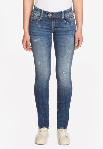 Le Temps Des Cerises Slimfit Jeans 'PULPREG' in Blauw: voorkant