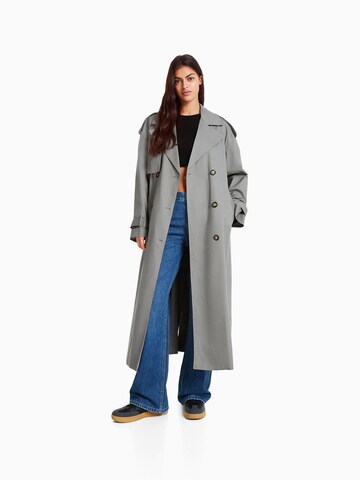 Bershka Between-Seasons Coat in Grey