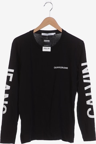 Calvin Klein Jeans Langarmshirt M in Schwarz: predná strana