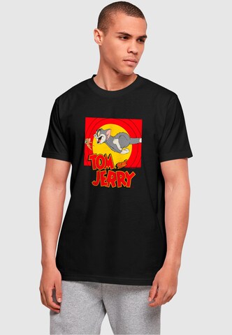 ABSOLUTE CULT Shirt 'Tom and Jerry - Chase Scene' in Zwart: voorkant