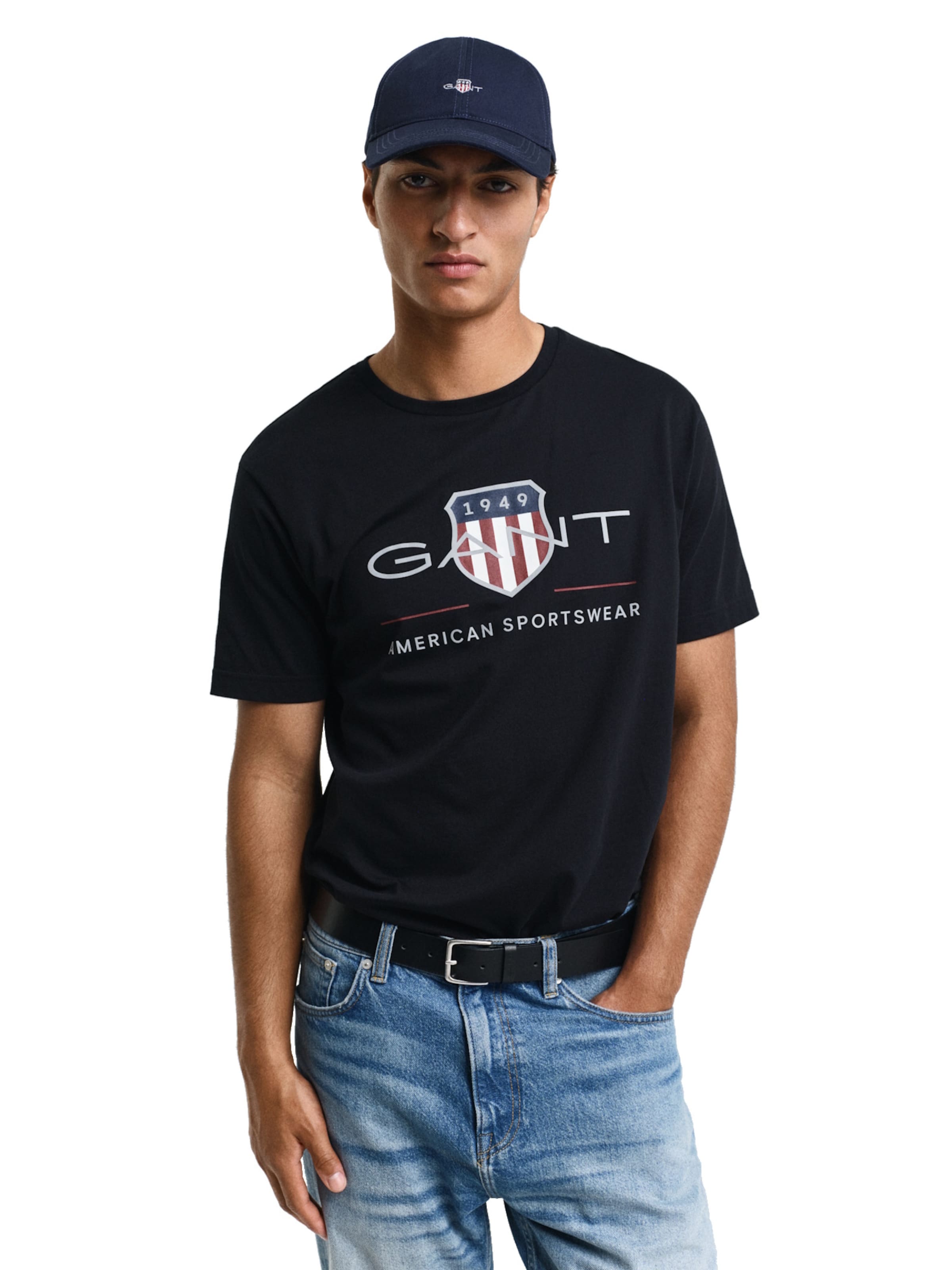 GANT T-shirt i svart: framsida