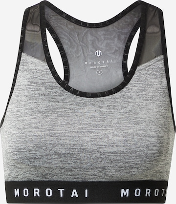 MOROTAI Sports Bra in Grey: front