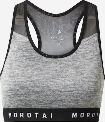 MOROTAI Bralette Sports Bra in Grey: front