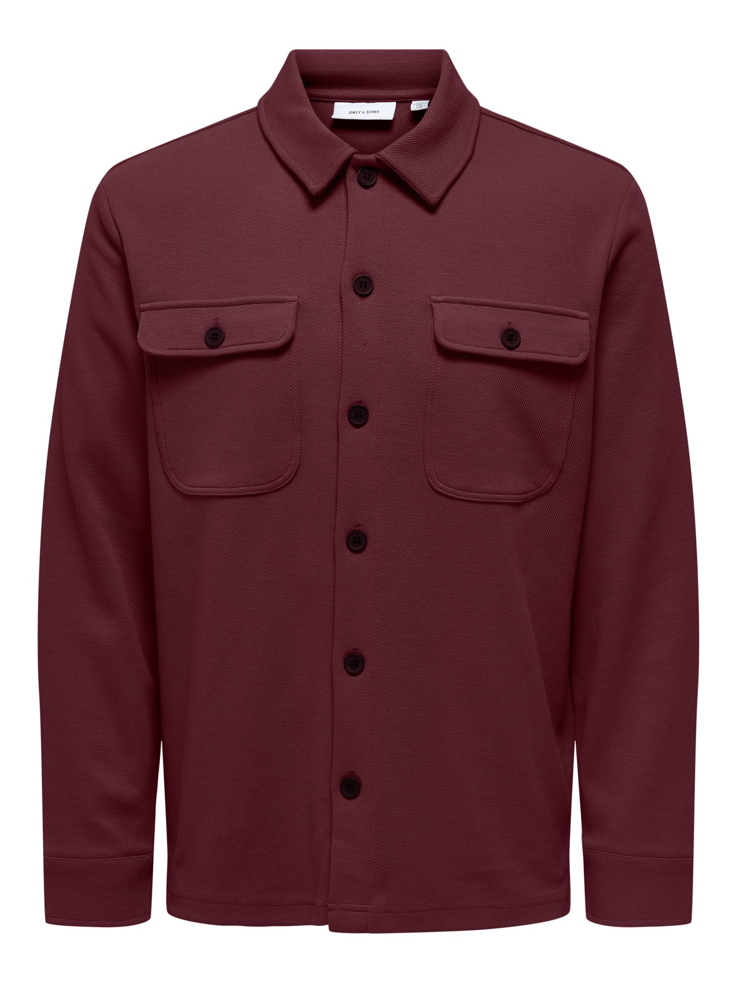 Only & Sons Button Up Shirt 'ONSNew Kodyl' in L in Red, Item view