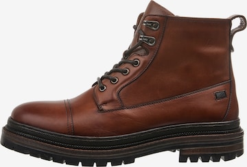 Pepe Jeans - Botas com atacadores 'MARTIN' em castanho: frente