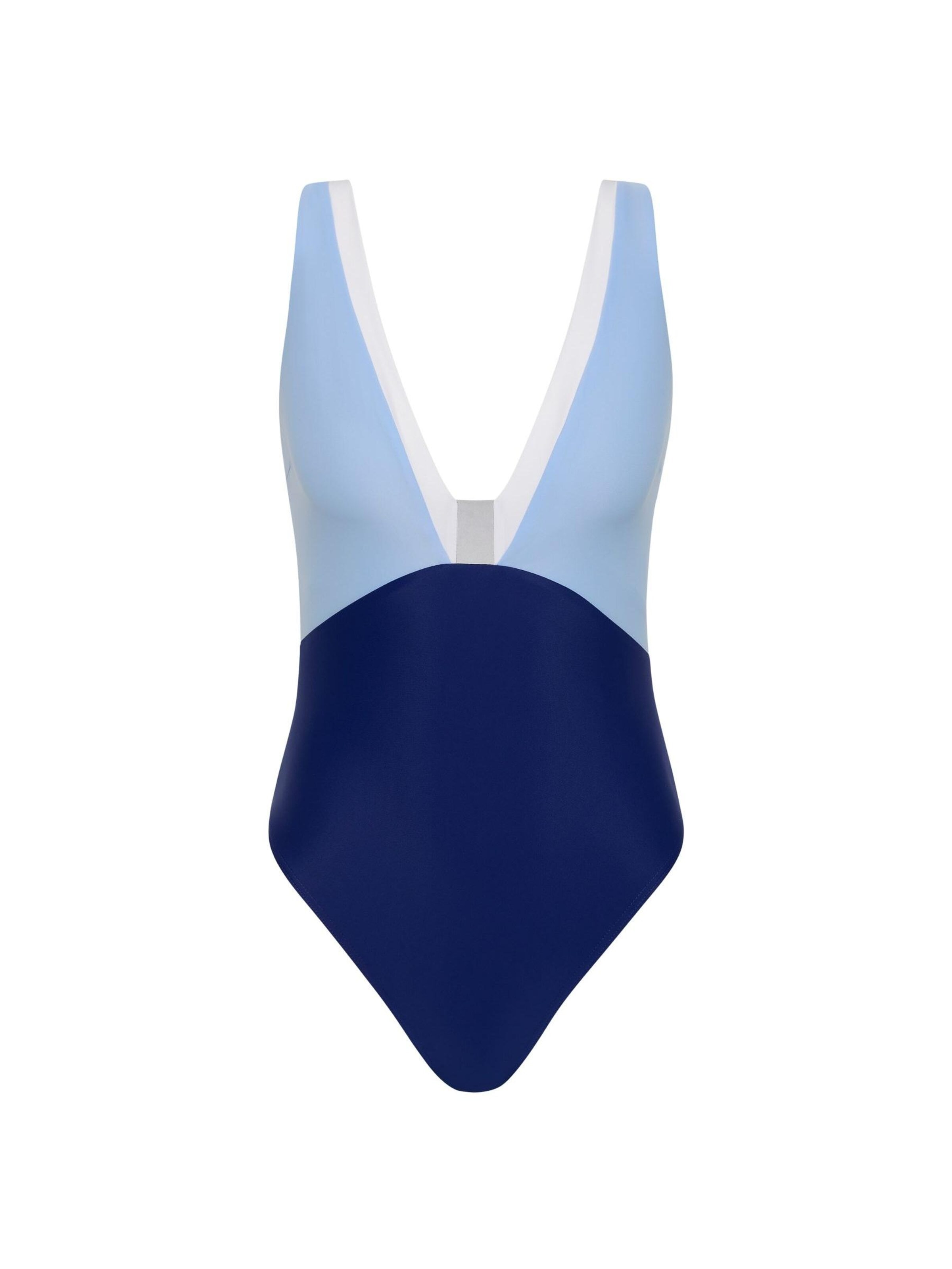 Horizon Athletic Push-up Sportovní plavky 'Tasman One Piece Luna' – modrá: přední strana