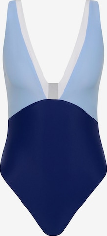 Horizon AthleticPush-up Sportski kupaći kostim 'Tasman One Piece Luna' - plava boja: prednji dio