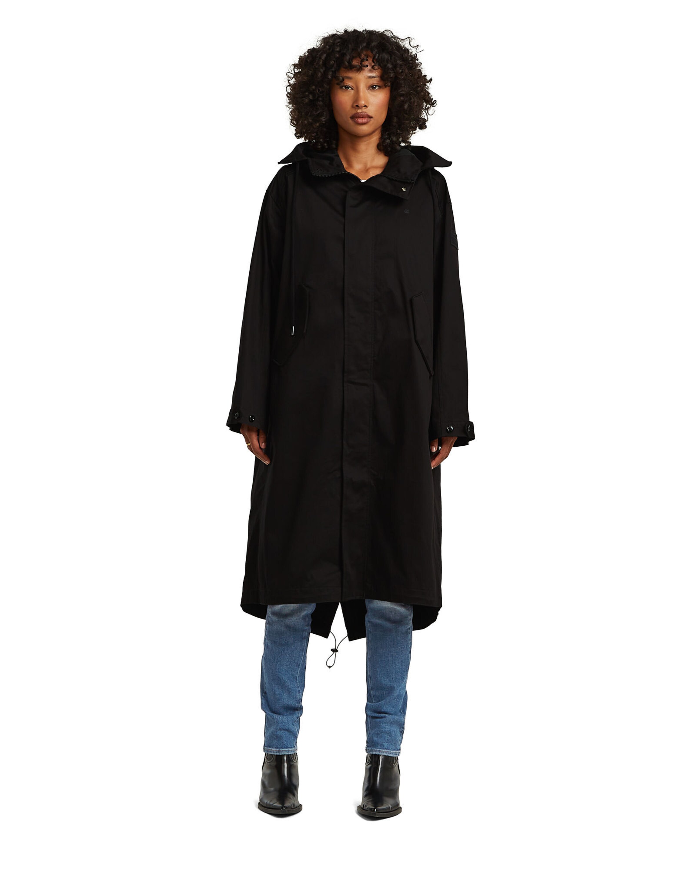 G-STAR Tussenparka in Zwart: voorkant
