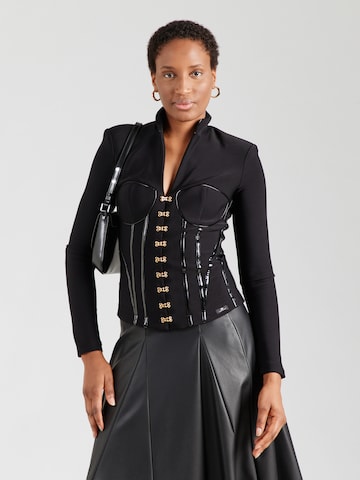 Veste mi-saison Elisabetta Franchi en noir : devant