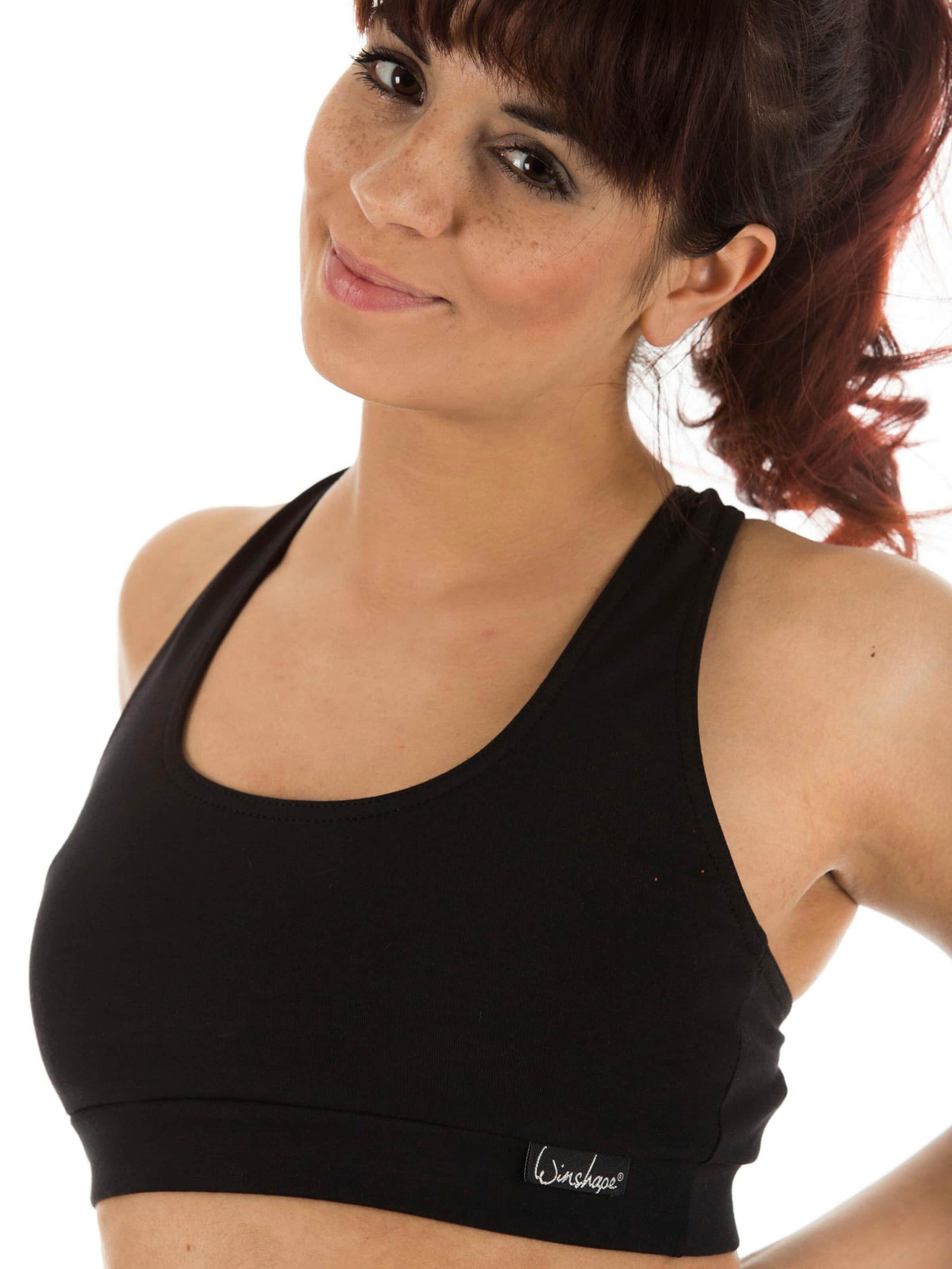 Winshape Bralette Sports bra 'WVR1' in Black: front