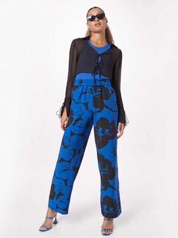 b.young Wide leg Trousers 'BYIBINE' in Blue