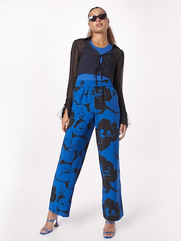 b.young Wide leg Broek 'BYIBINE' in Blauw