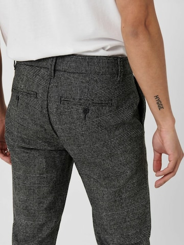 Only & Sons Regular Chino Pants in Grey
