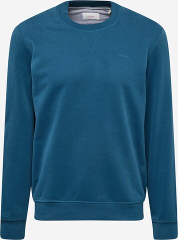 s.Oliver Sweatshirt in Blauw: voorkant