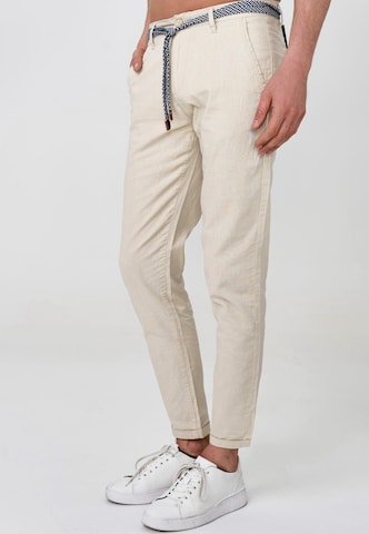 INDICODE JEANS Slim fit Chino Pants 'Bryne' in Beige: front