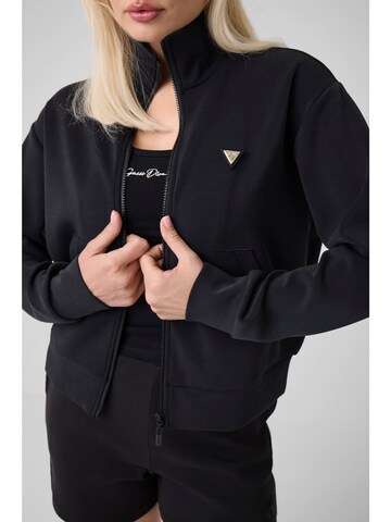 GUESS Athletic Zip-Up Hoodie in Black