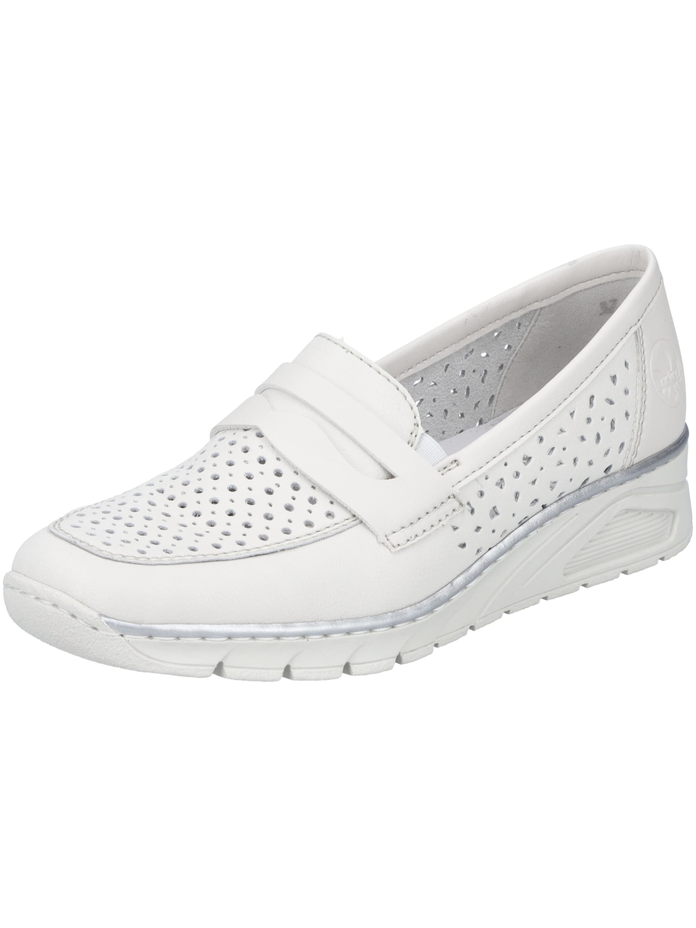 Chaussure basse Rieker en blanc : devant