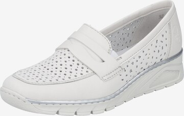 Rieker Classic Flats in White: front