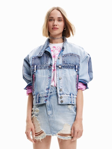 Desigual Between-Season Jacket 'Pink Panther' in Blue: front