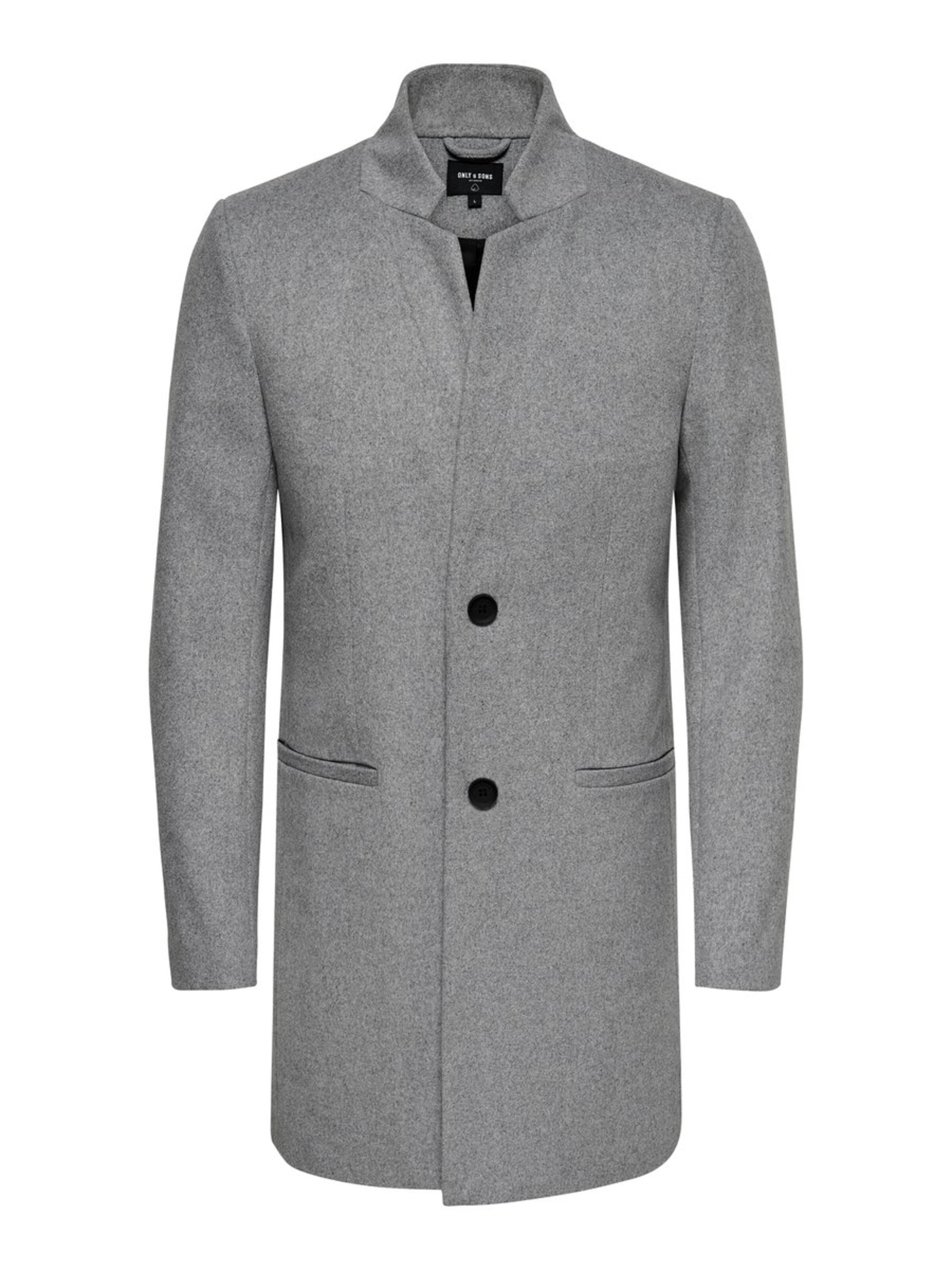 Cappotto di mezza stagione di Only & Sons in grigio: frontale