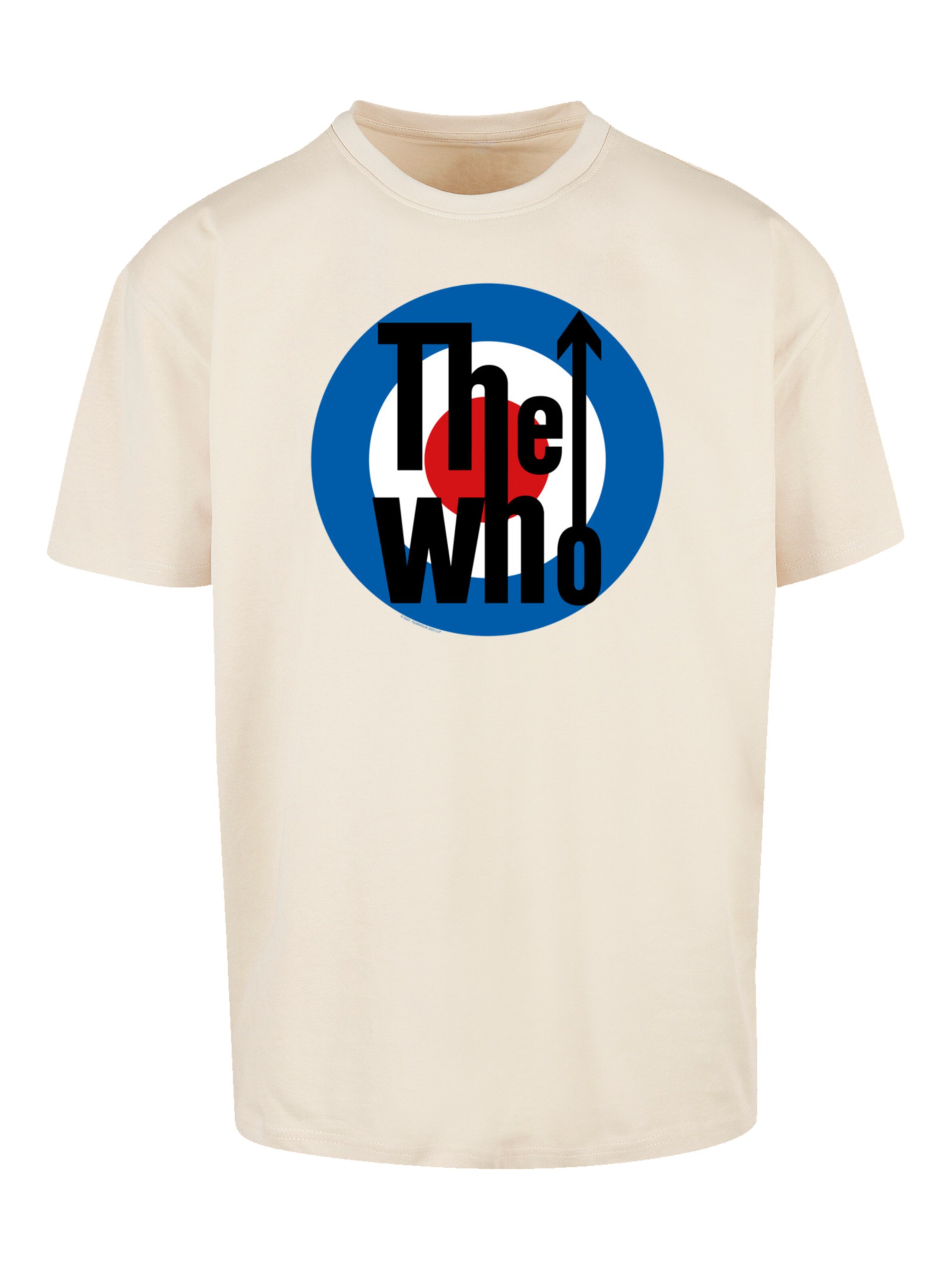 T-Shirt 'The Who Target' F4NT4STIC en beige : devant