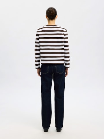 Tricou 'SLFESSENTIAL' de la SELECTED pe maro