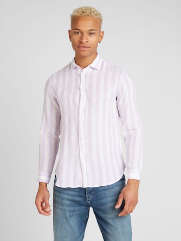 UNITED COLORS OF BENETTON Regular fit Button Up Shirt in Purple: front