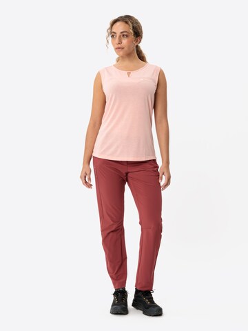 VAUDE Regular Outdoor trousers ' Skomer P III ' in Red