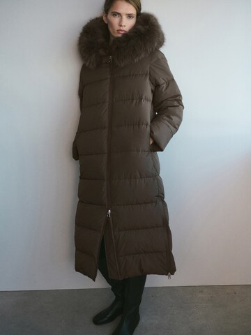 MANGO Winter coat in Brown