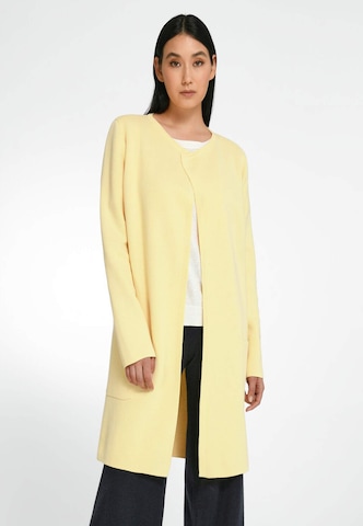 Peter Hahn Knit Cardigan in Yellow: front