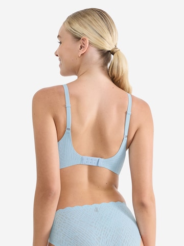 SLOGGI Push-up BH ' Blue ZERO Feel Bliss THE UP ' in Blauw