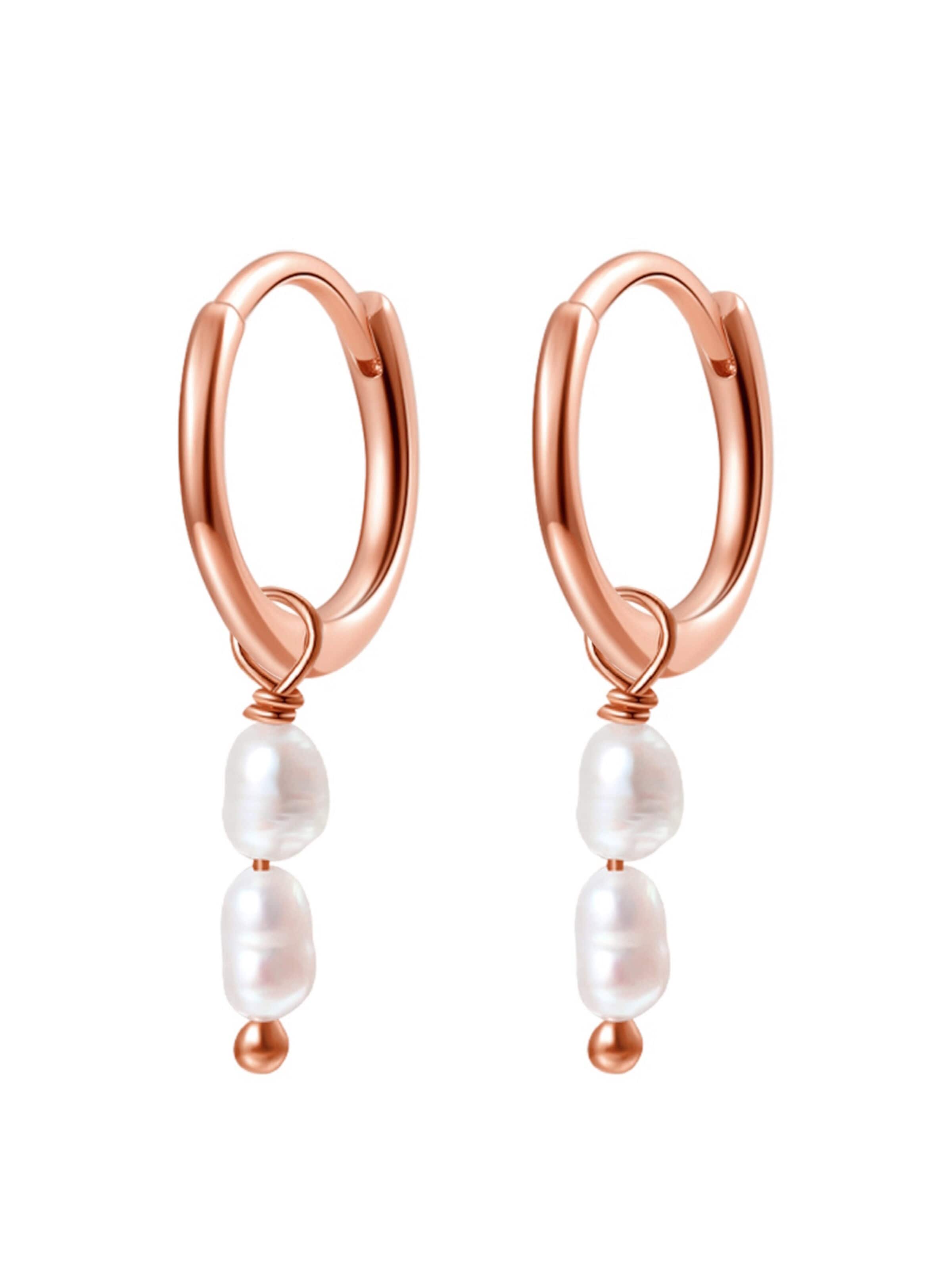 Orecchini 'Double Pearl' di Hey Happiness in oro