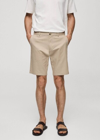 MANGO MAN Regular Chino trousers 'Gracia' in Beige: front