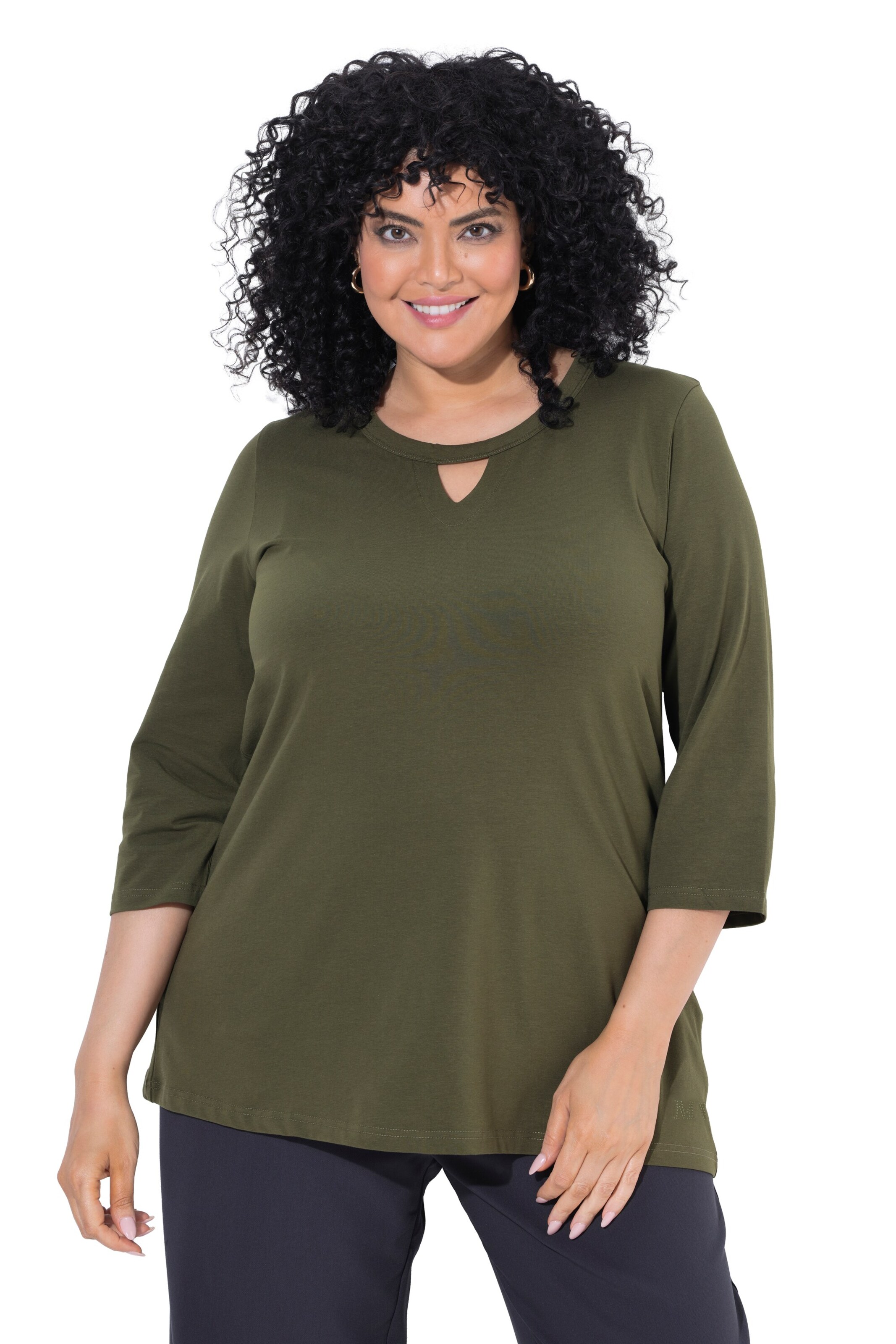 Ulla Popken Shirt in Grün: Vorderseite