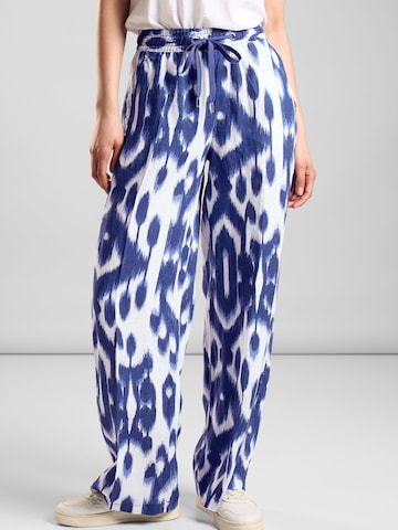 STREET ONE Wide Leg Hose in Blau