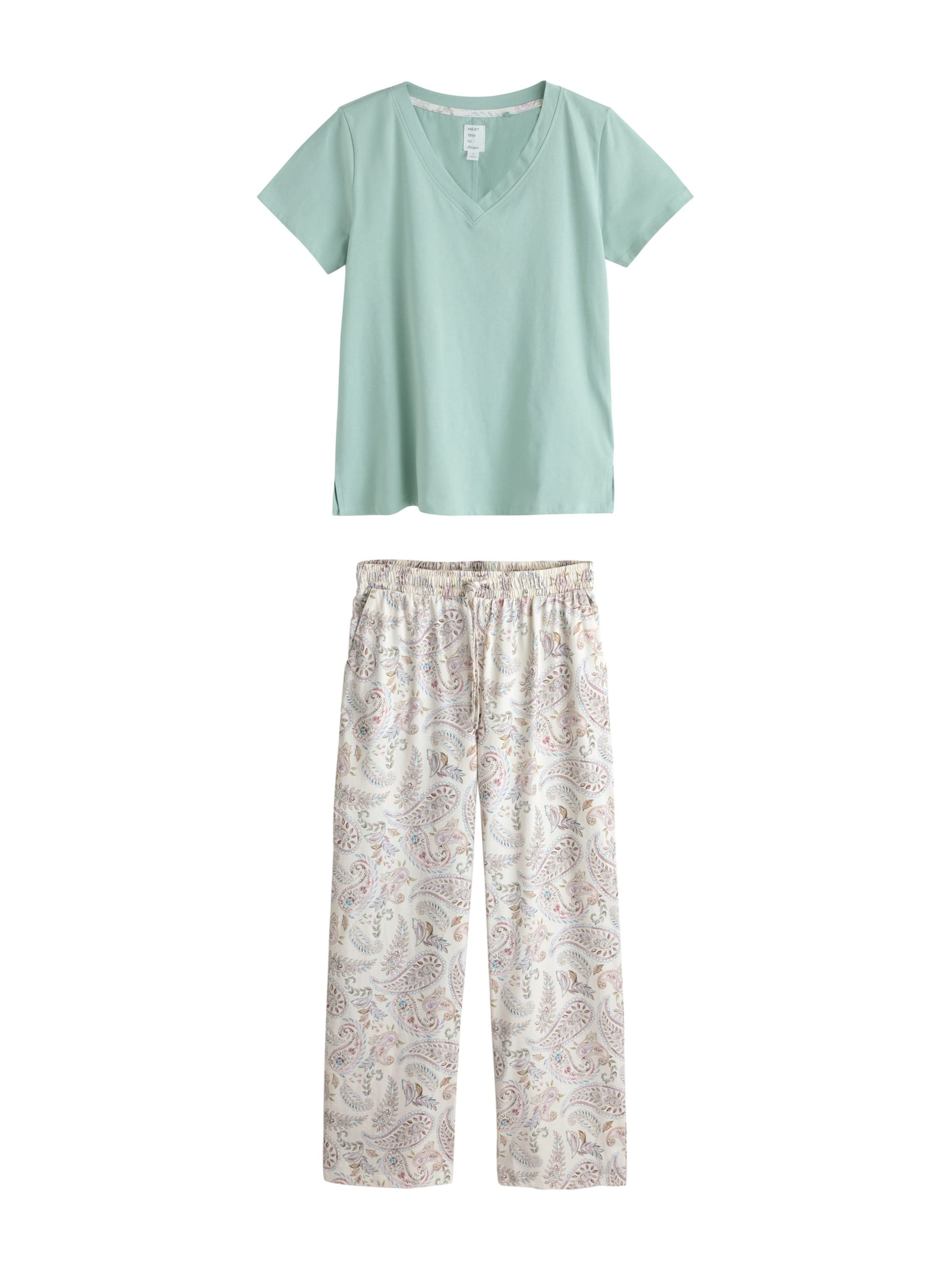 Next Pyjama in Groen: voorkant