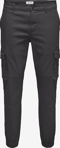 Effilé Pantalon cargo 'Carter' Only & Sons en gris : devant