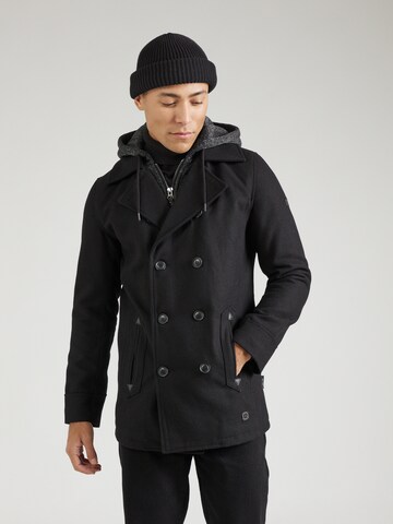Manteau mi-saison 'Clifford' INDICODE JEANS en noir : devant